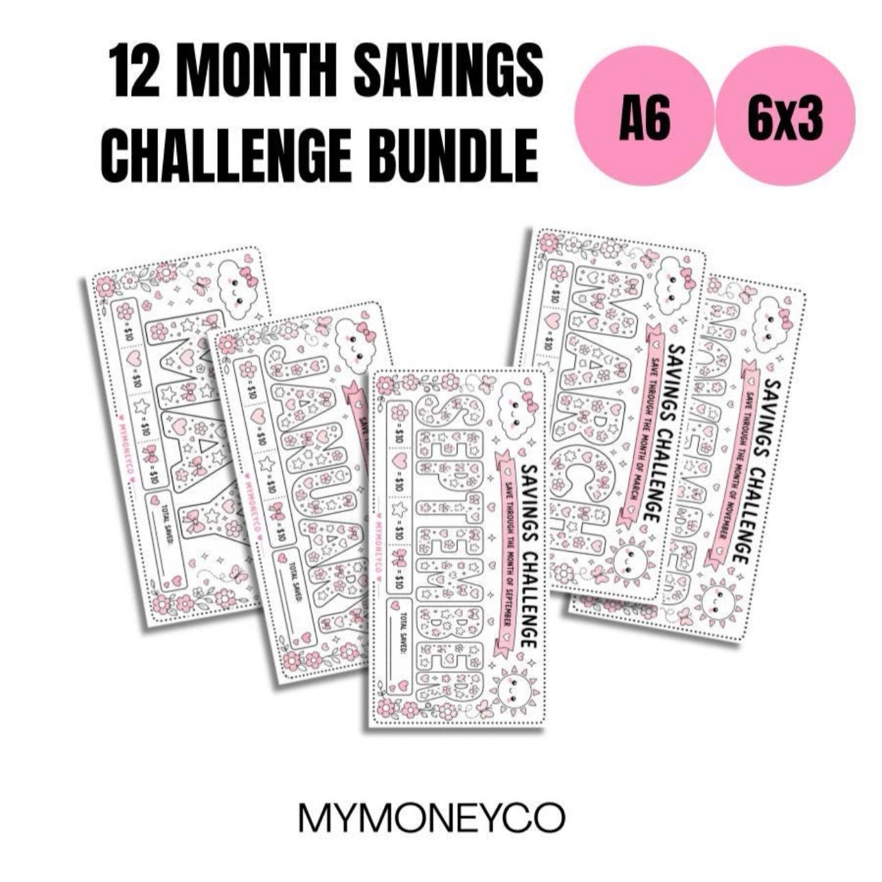 12 Month Savings Challenge Bundle