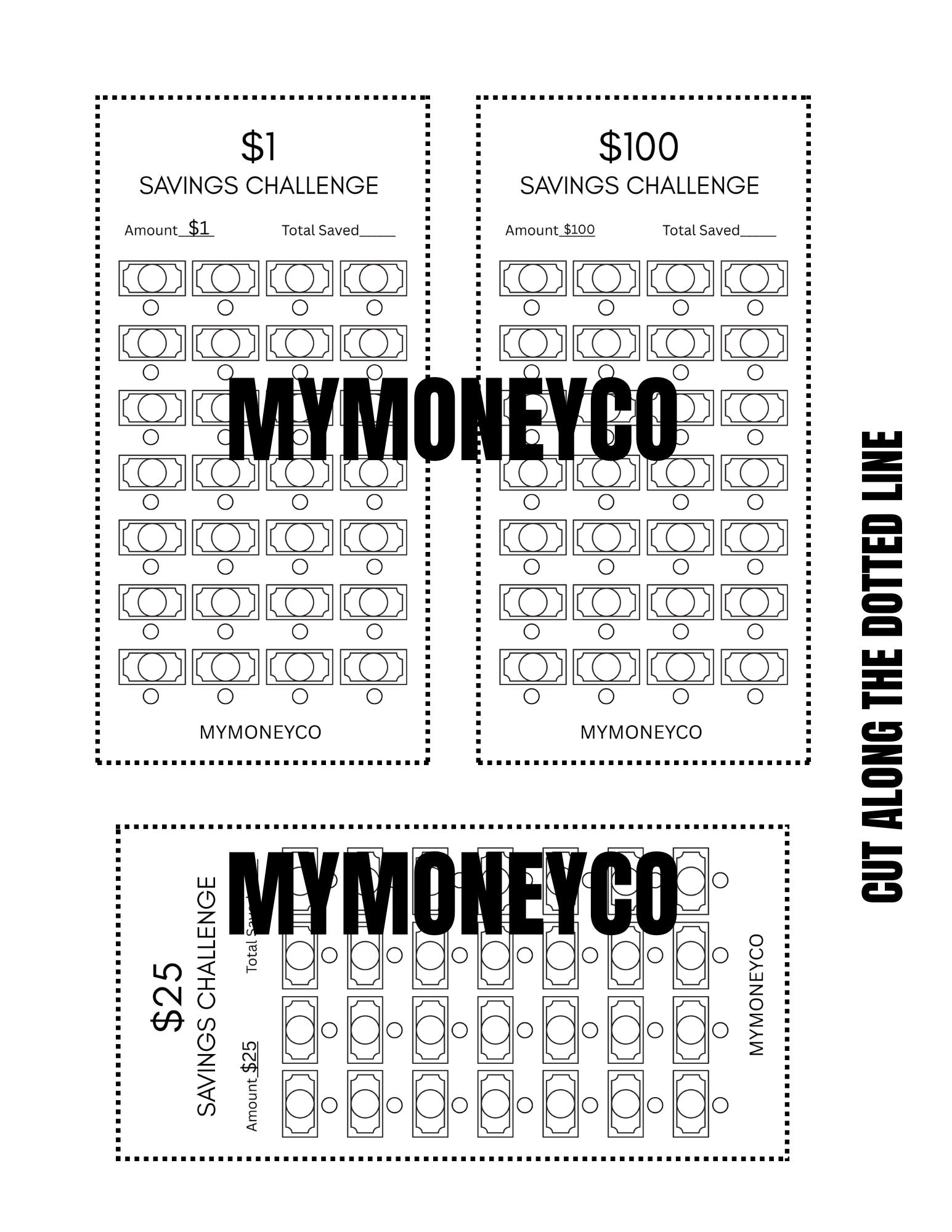 💰 Basic Money Savings Challenge Bundle | A6 Binder Inserts | Printable PDF Savings Challenges | Cash Stuffing Tracker Bundle | Instant Download