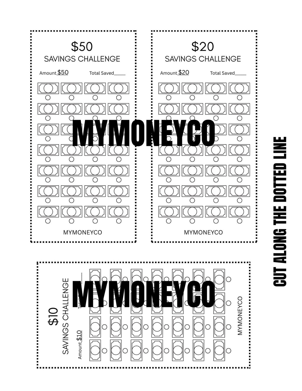 💰 Basic Money Savings Challenge Bundle | A6 Binder Inserts | Printable PDF Savings Challenges | Cash Stuffing Tracker Bundle | Instant Download