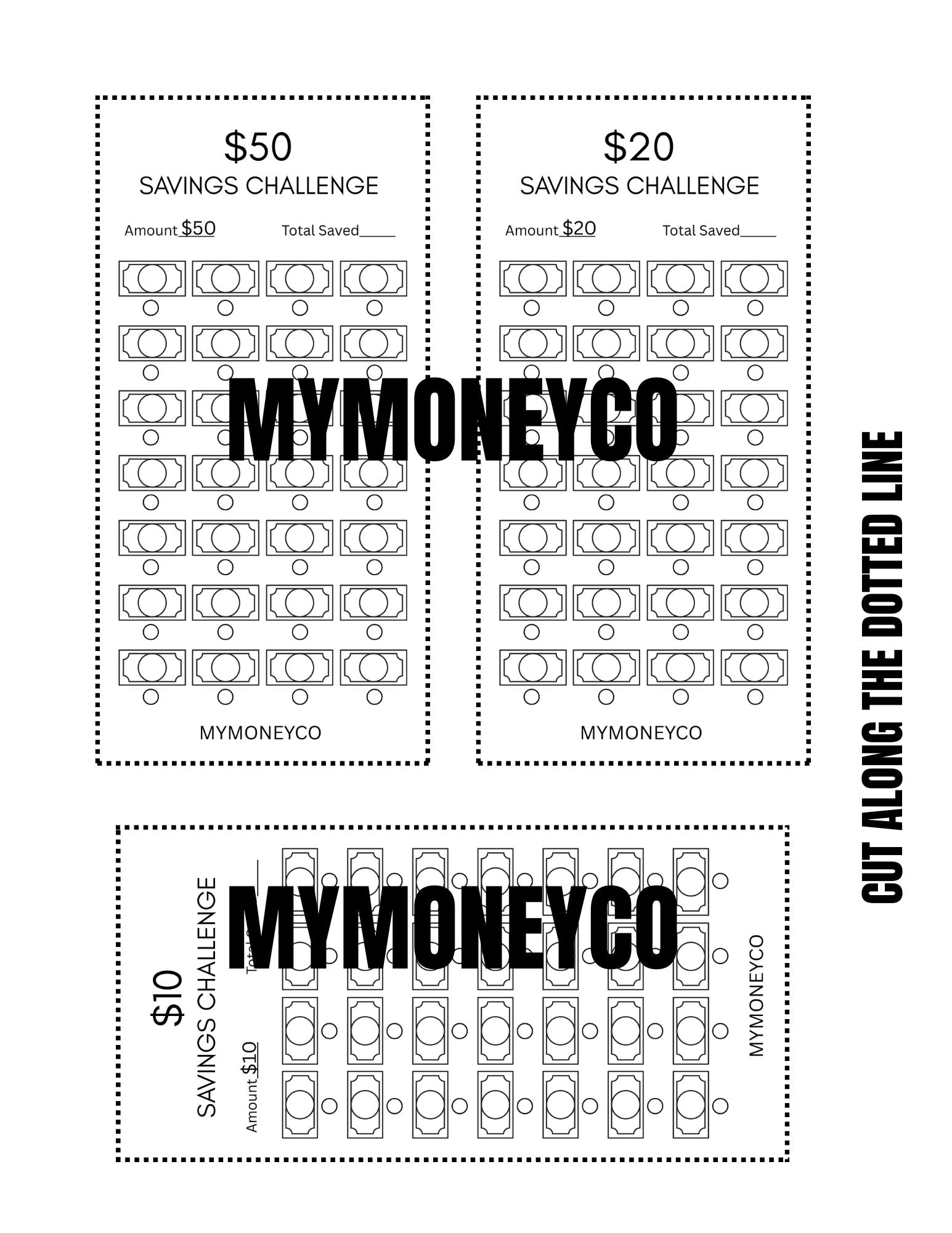 💰 Basic Money Savings Challenge Bundle | A6 Binder Inserts | Printable PDF Savings Challenges | Cash Stuffing Tracker Bundle | Instant Download