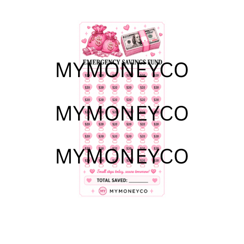 Pink Emergency Fund Savings Challenge