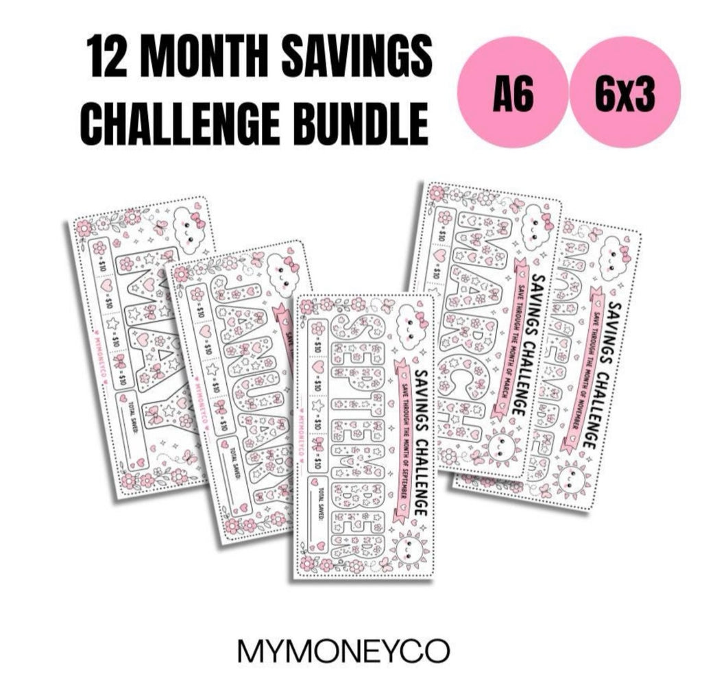 12 Month Savings Challenge Bundle