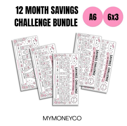 12 Month Savings Challenge Bundle