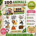 Zoo Animals Savings Challenge Printable | Fun Budget Tracker (PDF Download) Full Sheet