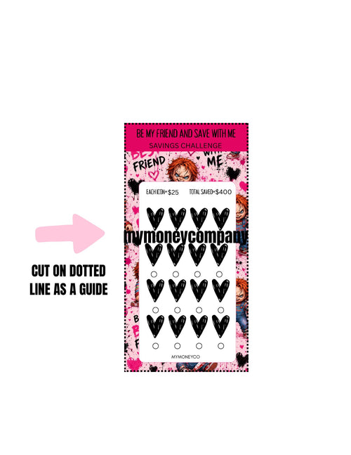 Be My Friend Chucky Savings Challenge PDF Digital Download A6 Format