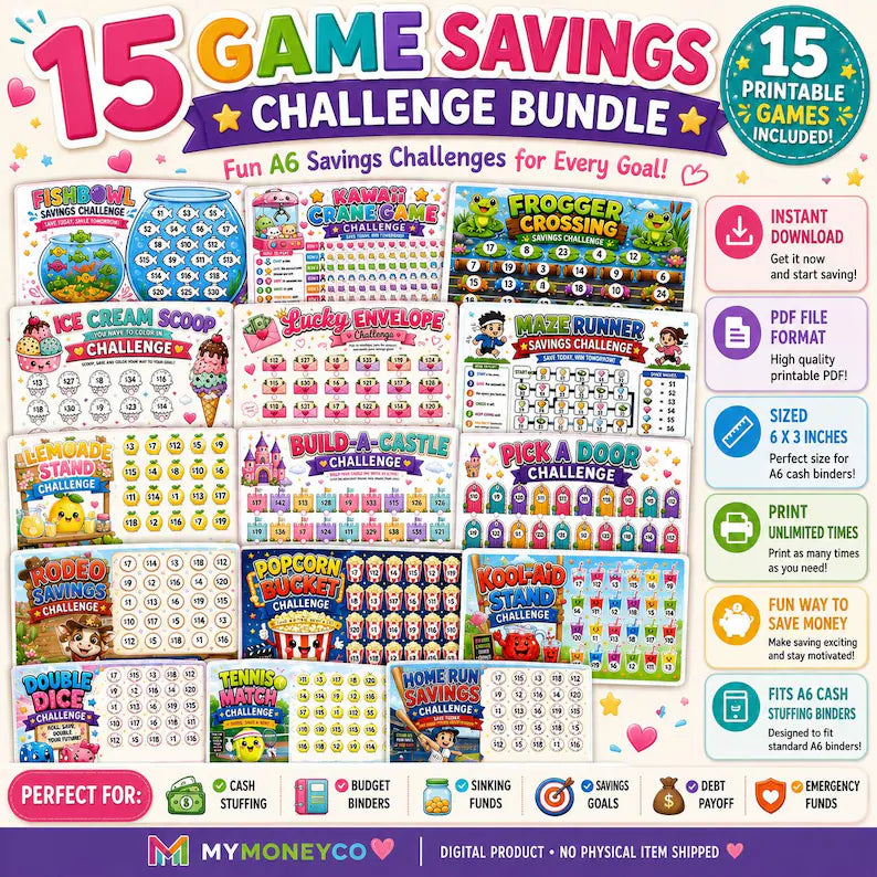15 Game Savings Challenge Bundle