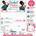 Nurse Girlie Budget Planner Sheet | Cash Stuffing, Savings Tracker (PDF Download)