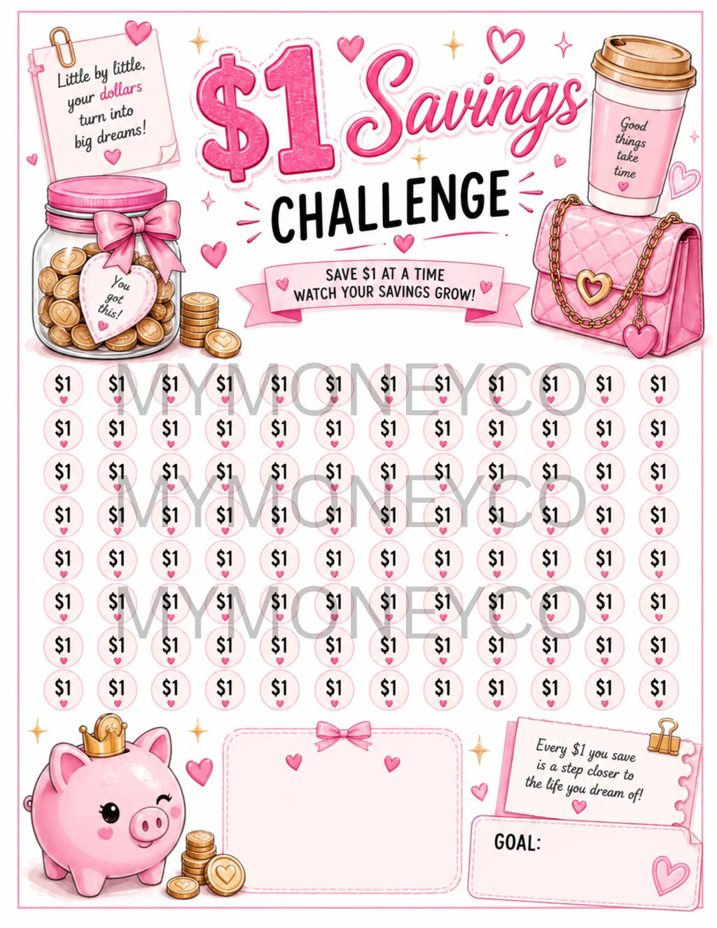 Mymoneyco Savings Challenge Workbook
