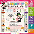 Saveopoly Savings Challenge Printable |  Budget Tracker (PDF Download) Full Sheet