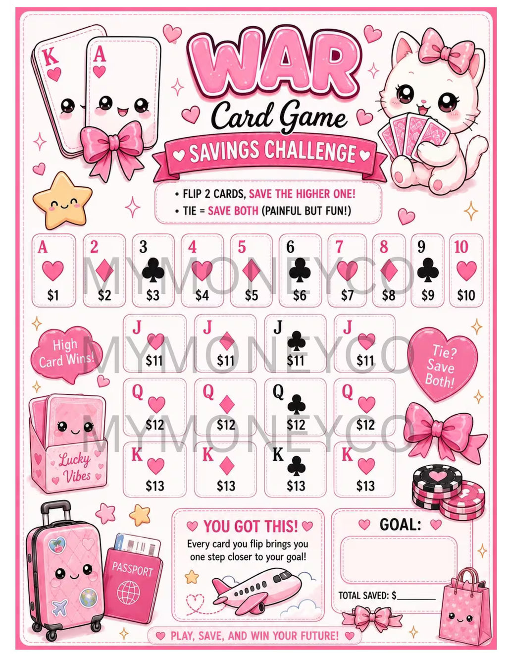 Mymoneyco Savings Challenge Workbook