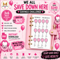 We All Save Down Here Savings Challenge PDF Digital Download A6 Format